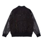 画像4: irregular splash ink Baseball Jacketembroidery Baseball Jacket blouson  ユニセッ クス男女兼用イレギュラースプラッシュインクスタジャン ジャンパー  ジャケット ブルゾン (4)