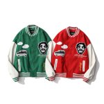 画像6: High Street American Woolen Embroidered Leather Sleeve Baseball Jacketembroidery Baseball Jacket blouson  ユニセッ クス男女兼用ハイストリートヒップホップ刺繍スタジャン ジャンパー  ジャケット ブルゾン (6)