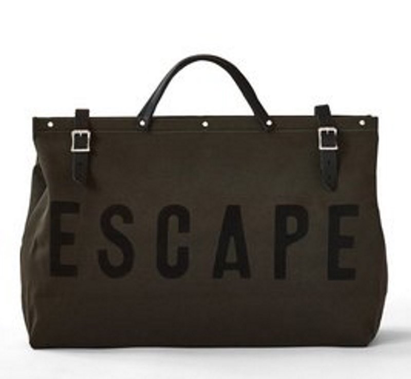 画像3: large-capacity canvas tote shoulder bag travel bag ESCAPEキャンバスレトートショルダーバッグ トラベルバッグ (3)