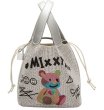 画像2: rhinestone bucket bag  ラインストーンベア 熊バケットトートバッグ (2)