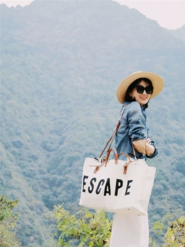 画像13: large-capacity canvas tote shoulder bag travel bag ESCAPEキャンバスレトートショルダーバッグ トラベルバッグ (13)