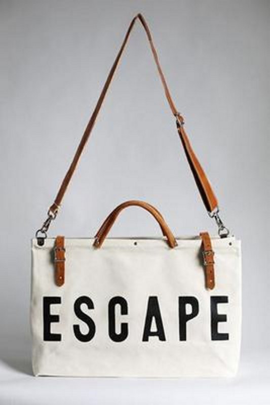 画像14: large-capacity canvas tote shoulder bag travel bag ESCAPEキャンバスレトートショルダーバッグ トラベルバッグ (14)