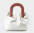 画像4: color matching portable fold cloud small bag  ソフトレザー カラーマッチングトートバッグ (4)