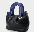 画像6: color matching portable fold cloud small bag  ソフトレザー カラーマッチングトートバッグ (6)