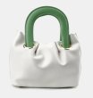 画像3: color matching portable fold cloud small bag  ソフトレザー カラーマッチングトートバッグ (3)