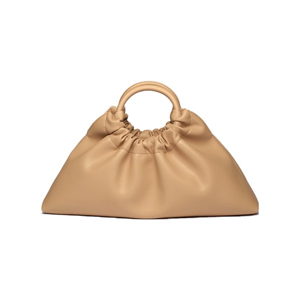 画像3: fan-shaped dumpling bag  ソフトレザー 扇型トート クラッチバッグ (3)