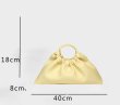 画像17: fan-shaped dumpling bag  ソフトレザー 扇型トート クラッチバッグ (17)