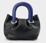 画像1: color matching portable fold cloud small bag  ソフトレザー カラーマッチングトートバッグ (1)