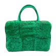 画像7: lamb wool single-shoulder woven tote bag  ラムヘアトートバッグ (7)