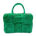 画像7: lamb wool single-shoulder woven tote bag  ラムヘアトートバッグ (7)