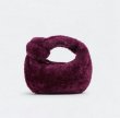 画像15: plush hand bag imitation fur tote clutch bag   ファーサークルトートクラッチバッグ (15)