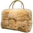 画像5: lamb wool single-shoulder woven tote bag  ラムヘアトートバッグ (5)