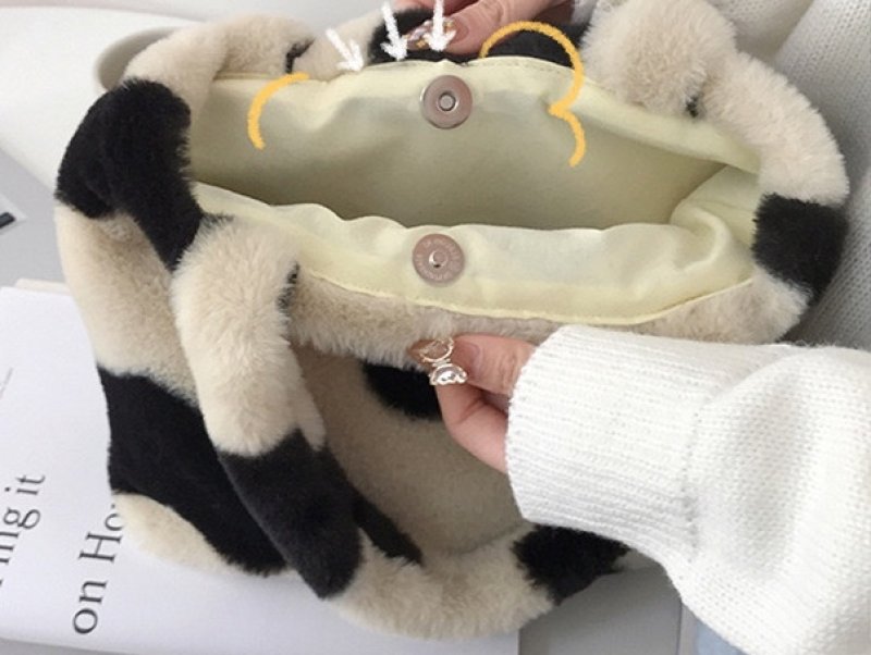 画像4: Heart tote fur bag  ハートファートートバッグ (4)