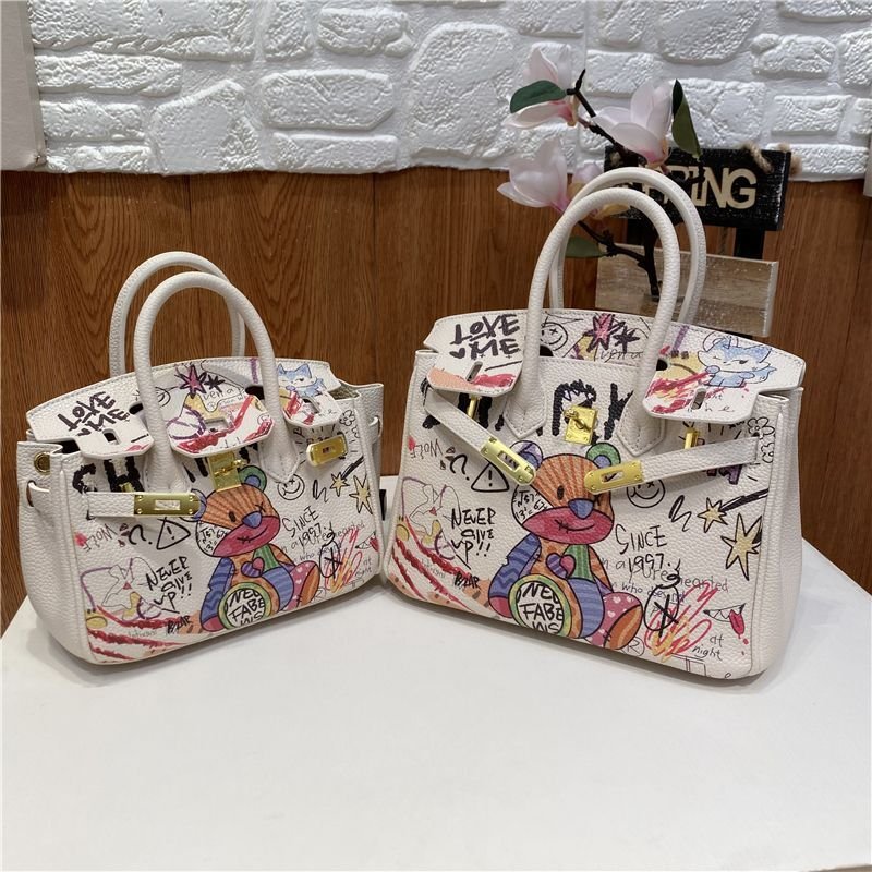 画像5: Graphic Paint Bear Tote Shoulder Bag グラフィックペイントベア 熊トートショルダーバッグ (5)