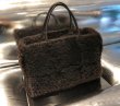 画像8: lamb wool single-shoulder woven tote bag  ラムヘアトートバッグ (8)