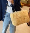 画像13: lamb wool single-shoulder woven tote bag  ラムヘアトートバッグ (13)