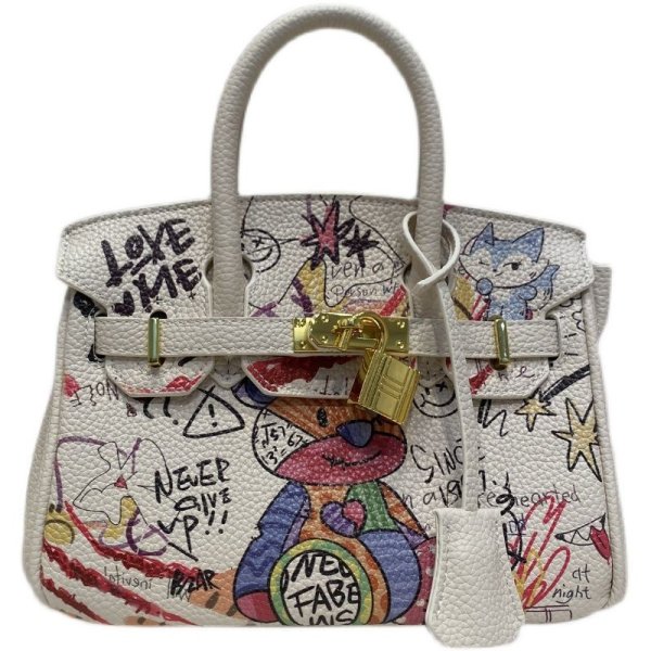 画像1: Graphic Paint Bear Tote Shoulder Bag　グラフィックペイントベア 熊トートショルダーバッグ (1)