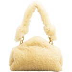 画像5: one-shoulder armpit clip plush lamb hair  bag clutch bag ラムヘア トートショルダークラッチバッグ (5)