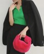 画像1: plush hand bag imitation fur tote clutch bag   ファーサークルトートクラッチバッグ (1)