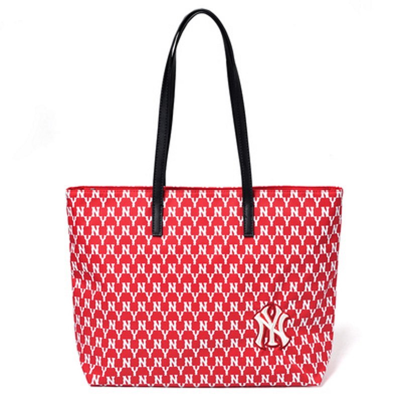画像2: unisex Yankees ny embroidered letter tote bag　ユニセックス男女兼用NYモノグラムトートショルダーバッグ (2)
