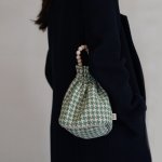 画像3: houndstooth bucket totevshoulder bag　千鳥格子バケットトートショルダーバッグ (3)