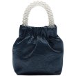 画像4: fashion blue high-end pearl handbag　パールハンドルワンショルダートート ショルダーバッグ (4)