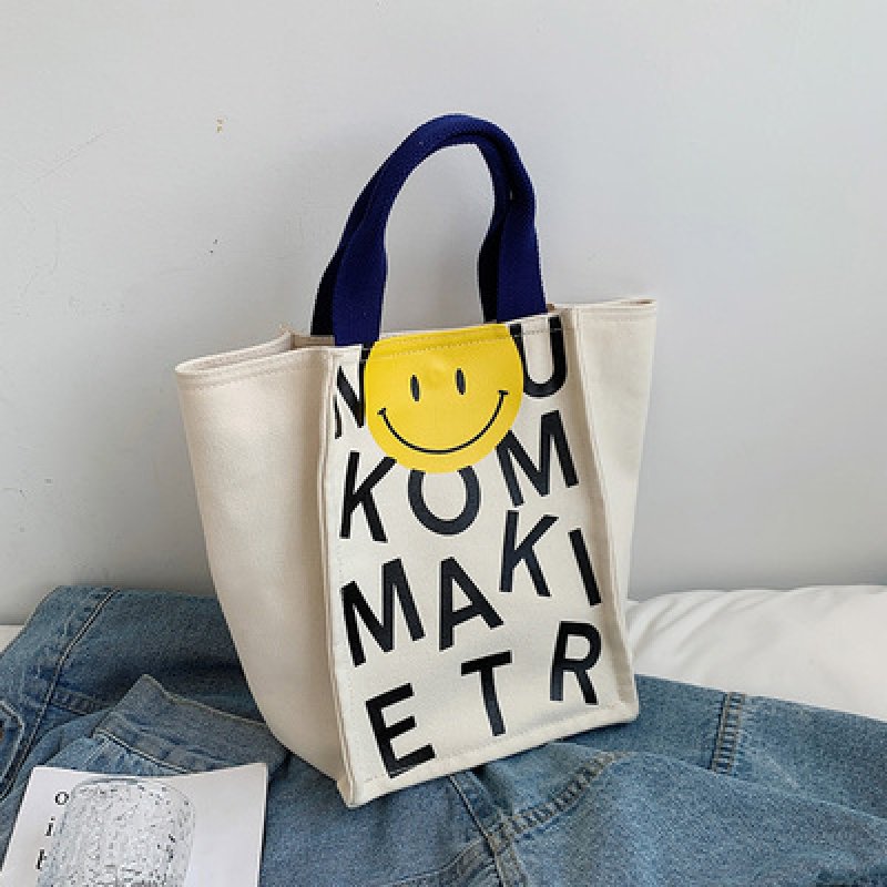 画像11: Canvas Smile Market Tote Eco Bag キャンバス スマイルマーケット トート エコバッグ (11)