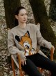画像3: Women Fawn Bambi braided round neck sweater　小鹿のバンビ編み込み丸首ラウンドネックセーター　 (3)