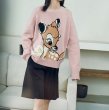 画像4: Women Fawn Bambi braided round neck sweater　小鹿のバンビ編み込み丸首ラウンドネックセーター　 (4)