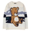 画像2: Unisex cute Crochet Bear Sweat Pullover　男女兼用 ユニセックスベア熊 編み込みセーター (2)