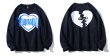 画像3: Unisex love letter printing long-sleevedsweater　男女兼用 ユニセックスラブレタープリントロングスリーブトレーナー　プルオーバー (3)