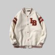 画像2: Unisex LB Emblem Logo Stadium Jumper Baseball Jacket uniform jacket blouson ユニセックス 男女兼用 LBエンブレムロゴ スタジアムジャンパー スタジャン MA-1 ボンバー ジャケット ブルゾン (2)