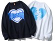 画像1: Unisex love letter printing long-sleevedsweater　男女兼用 ユニセックスラブレタープリントロングスリーブトレーナー　プルオーバー (1)