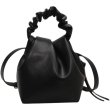 画像2: soft leather small bucket bag　ソフトレザーバケットハンドルギャザートートショルダーバッグ (2)