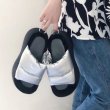 画像5: warm platform down & fur sandals slippers　プラットフォーム厚底ダウン＆ファーサンダル スリッパ (5)