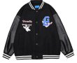 画像3: Unisex  ghost Angels and Demons Emblem Logo Stadium Jumper Baseball Jacket uniform jacket blouson ユニセックス 男女兼用 ゴースト&天使と悪魔ハート スタジアムジャンパー スタジャン MA-1 ボンバー ジャケット ブルゾン (3)