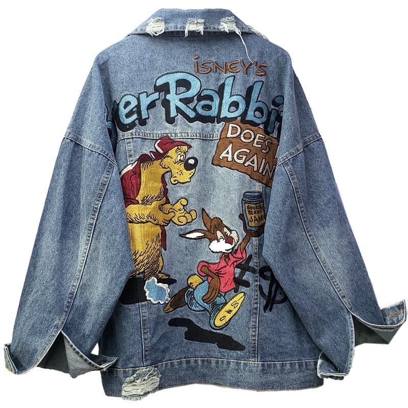 画像1: Bugs Bunny denim G Jean jacket 　バックスバニーデニムGジャン ジャケット (1)