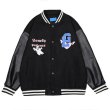 画像8: Unisex  ghost Angels and Demons Emblem Logo Stadium Jumper Baseball Jacket uniform jacket blouson ユニセックス 男女兼用 ゴースト&天使と悪魔ハート スタジアムジャンパー スタジャン MA-1 ボンバー ジャケット ブルゾン (8)