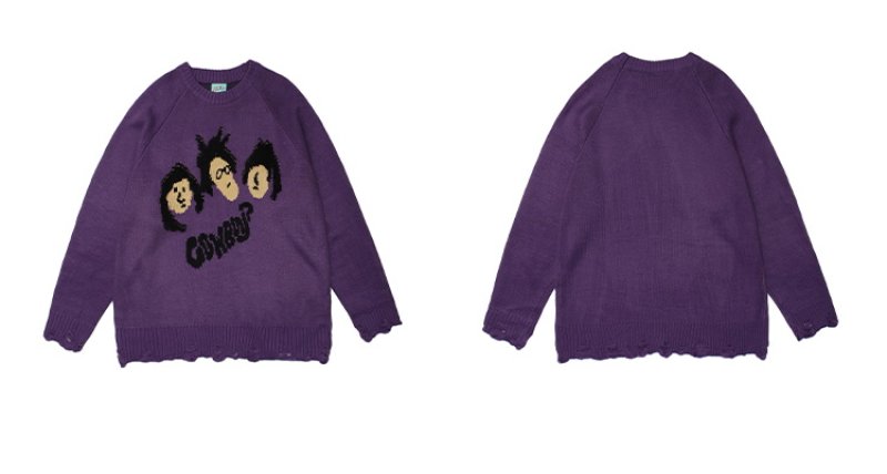 画像5: Unisex Boy & Girl Crochet Sweater 男女兼用  ユニセックスボーイ&ガール編み込み セーター (5)