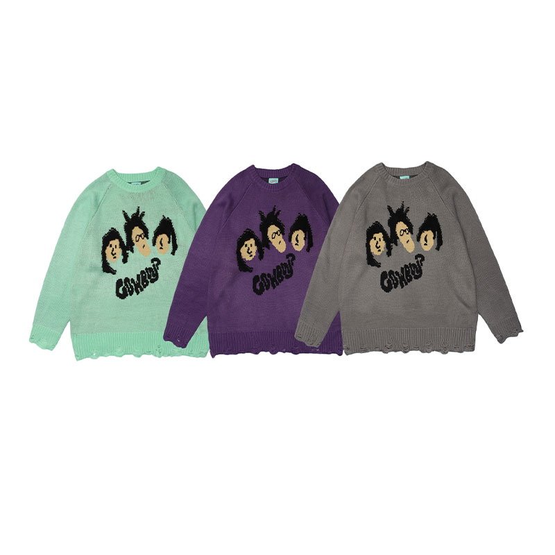 画像7: Unisex Boy & Girl Crochet Sweater 男女兼用  ユニセックスボーイ&ガール編み込み セーター (7)