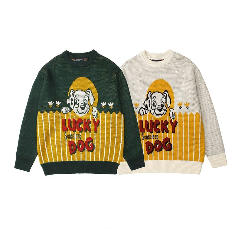 画像5: Unisex 101 doggy crochet sweater 男女兼用  ユニセックス101匹わんちゃん編み込みセーター (5)