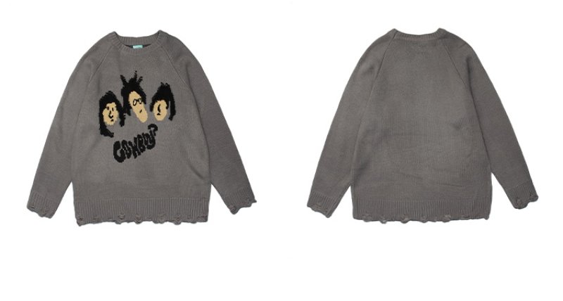 画像4: Unisex Boy & Girl Crochet Sweater 男女兼用  ユニセックスボーイ&ガール編み込み セーター (4)