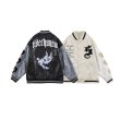 画像5: Unisex Pigeon back emblem Jumper Baseball Jacket uniform jacket blouson ユニセックス 男女兼用レザー ピジョンバックエンブレム スタジアムジャンパー スタジャン MA-1 ボンバー ジャケット ブルゾン (5)