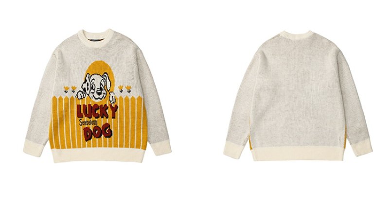 画像3: Unisex 101 doggy crochet sweater 男女兼用  ユニセックス101匹わんちゃん編み込みセーター (3)