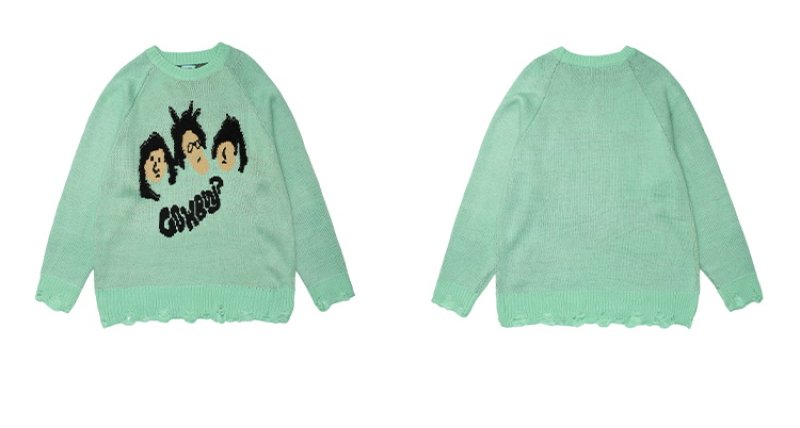 画像6: Unisex Boy & Girl Crochet Sweater 男女兼用  ユニセックスボーイ&ガール編み込み セーター (6)