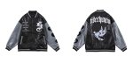 画像3: Unisex Pigeon back emblem Jumper Baseball Jacket uniform jacket blouson ユニセックス 男女兼用レザー ピジョンバックエンブレム スタジアムジャンパー スタジャン MA-1 ボンバー ジャケット ブルゾン (3)