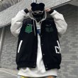 画像2: 21 New hit color hip-hop street style baseball uniform jacket  men and women Stadium jumper  ユニセックス 男女兼用BB刺繍スタジアムジャンパー  ジャケット  ブルゾン スタジャン ヒップホップ (2)