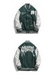 画像9: Unisex Hip hop Back alphabet letter logo emblem embroidery Jumper Baseball Jacket uniform jacket blouson ユニセックス 男女兼用ヒップホップハート＆ベアエンブレム スタジアムジャンパー スタジャン MA-1 ボンバー ジャケット ブルゾン (9)