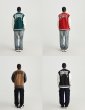 画像11: Unisex Hip hop Back alphabet letter logo emblem embroidery Jumper Baseball Jacket uniform jacket blouson ユニセックス 男女兼用ヒップホップハート＆ベアエンブレム スタジアムジャンパー スタジャン MA-1 ボンバー ジャケット ブルゾン (11)