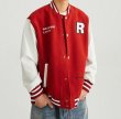 画像12: Unisex Hip hop Back alphabet letter logo emblem embroidery Jumper Baseball Jacket uniform jacket blouson ユニセックス 男女兼用ヒップホップハート＆ベアエンブレム スタジアムジャンパー スタジャン MA-1 ボンバー ジャケット ブルゾン (12)